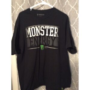 Monster Energy Black XXL Cotton T Shirt Mens